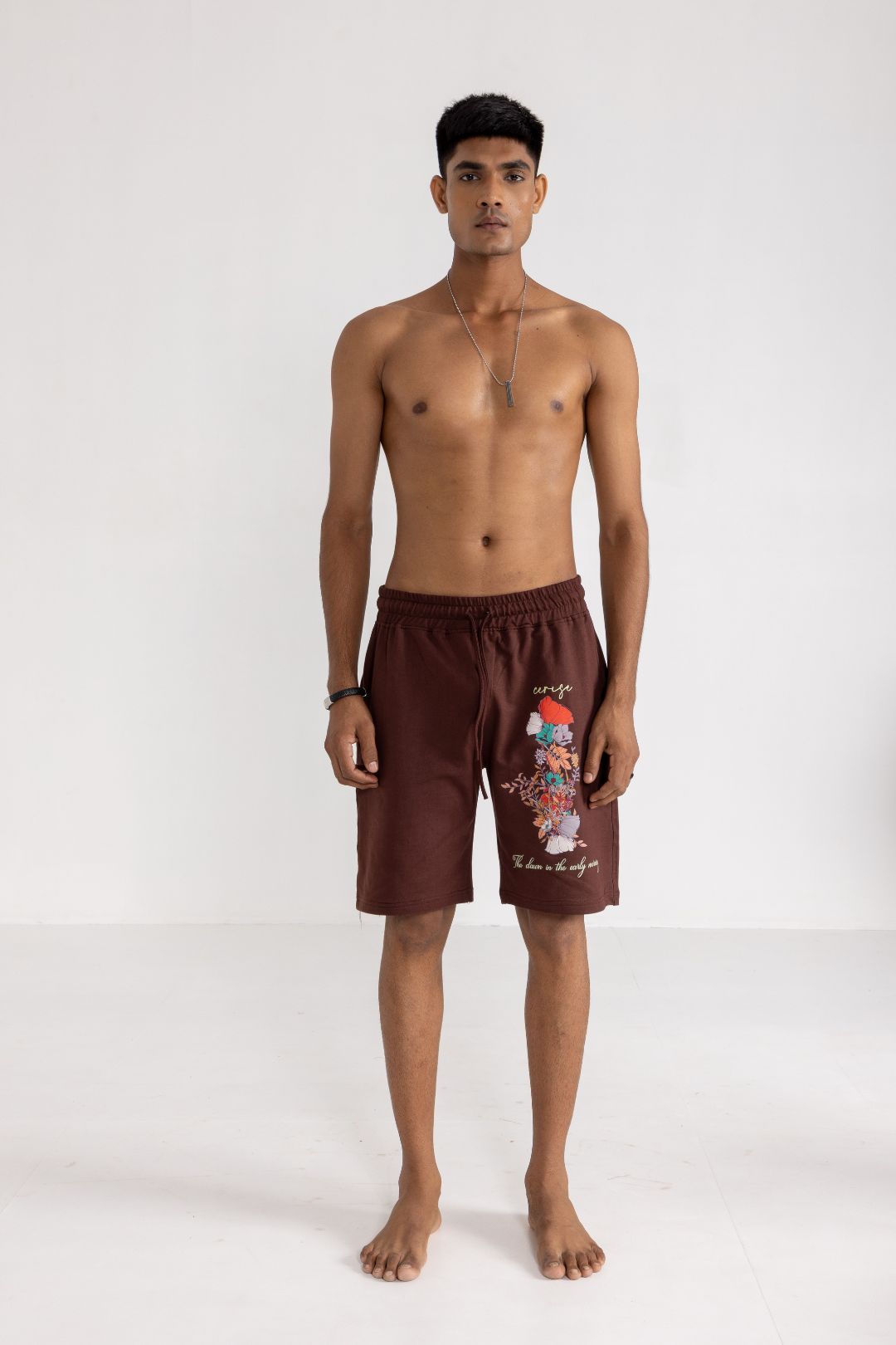 Rosy Dreams Brown Shorts