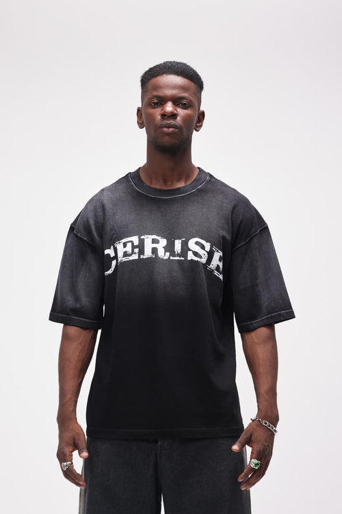 CERISE CHARCOAL FADE TSHIRT