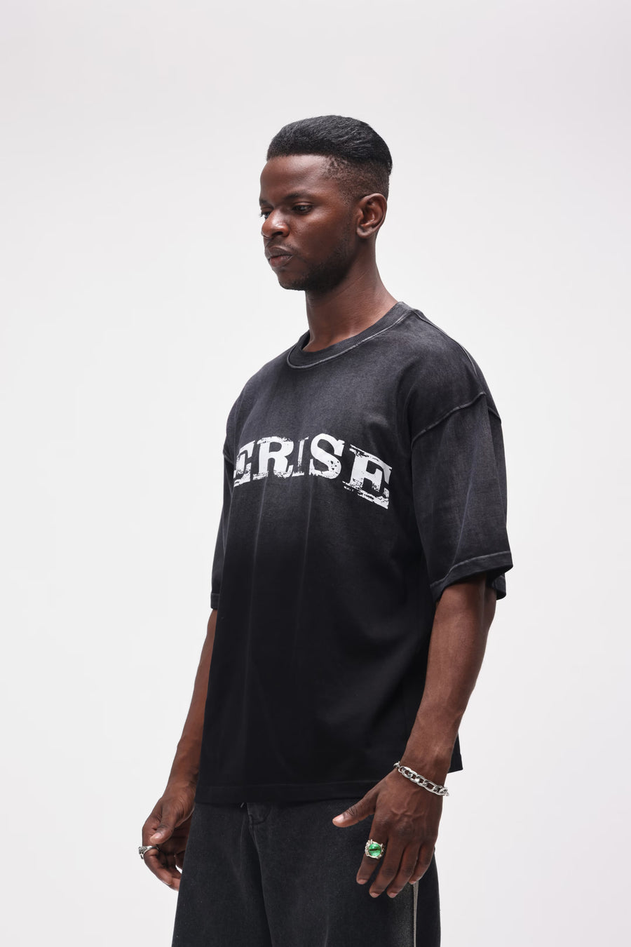 CERISE CHARCOAL FADE TSHIRT