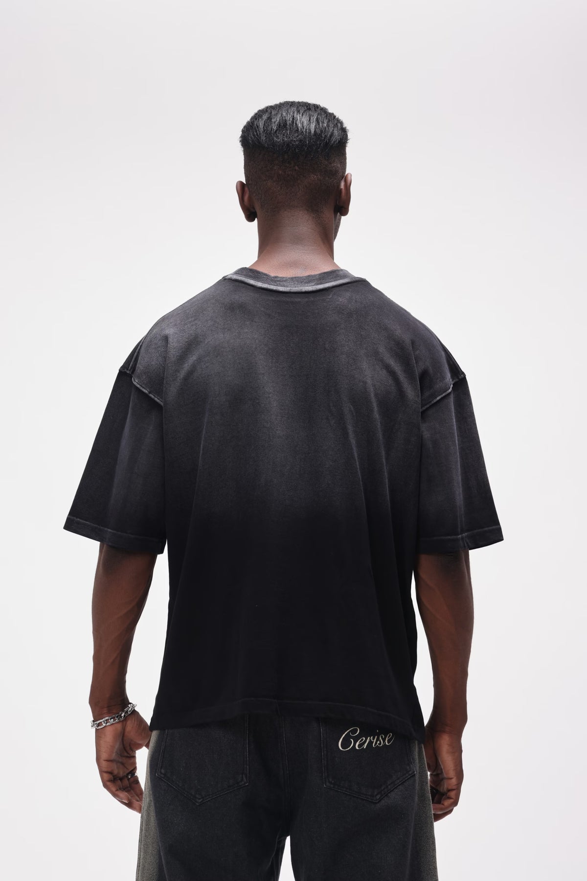 CERISE CHARCOAL FADE TSHIRT