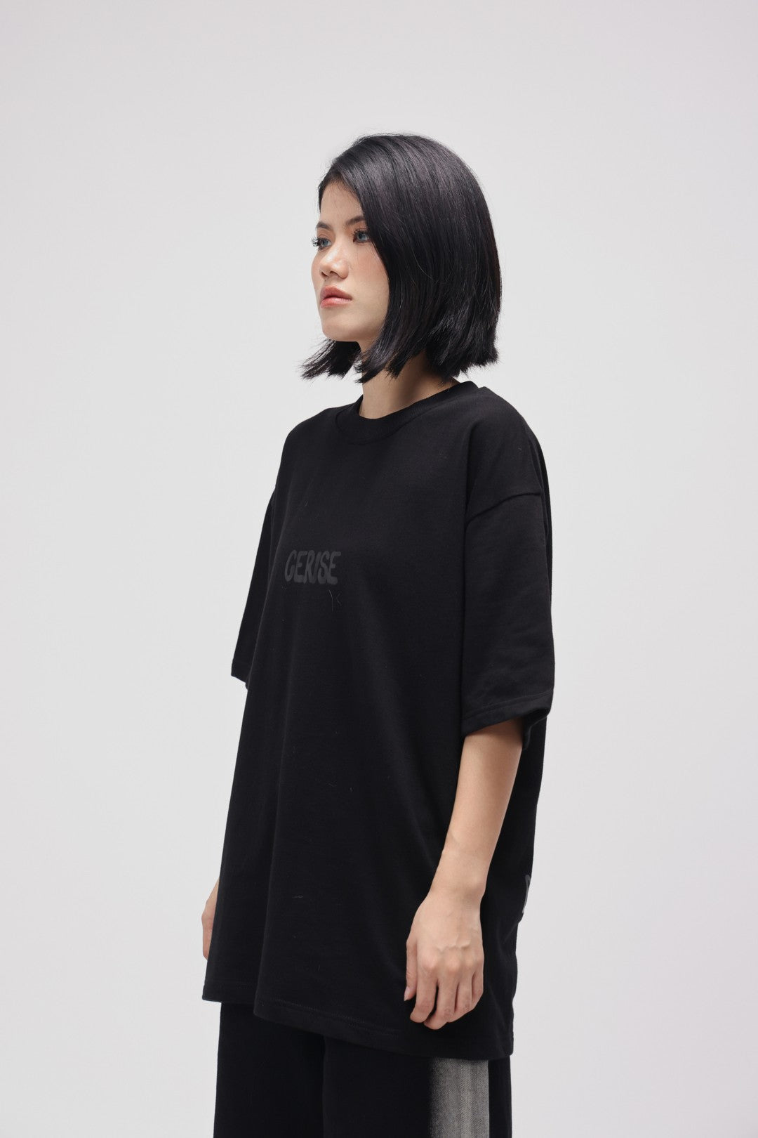 CERISE BLACK I WAS BLIND OVERSIZED TEE