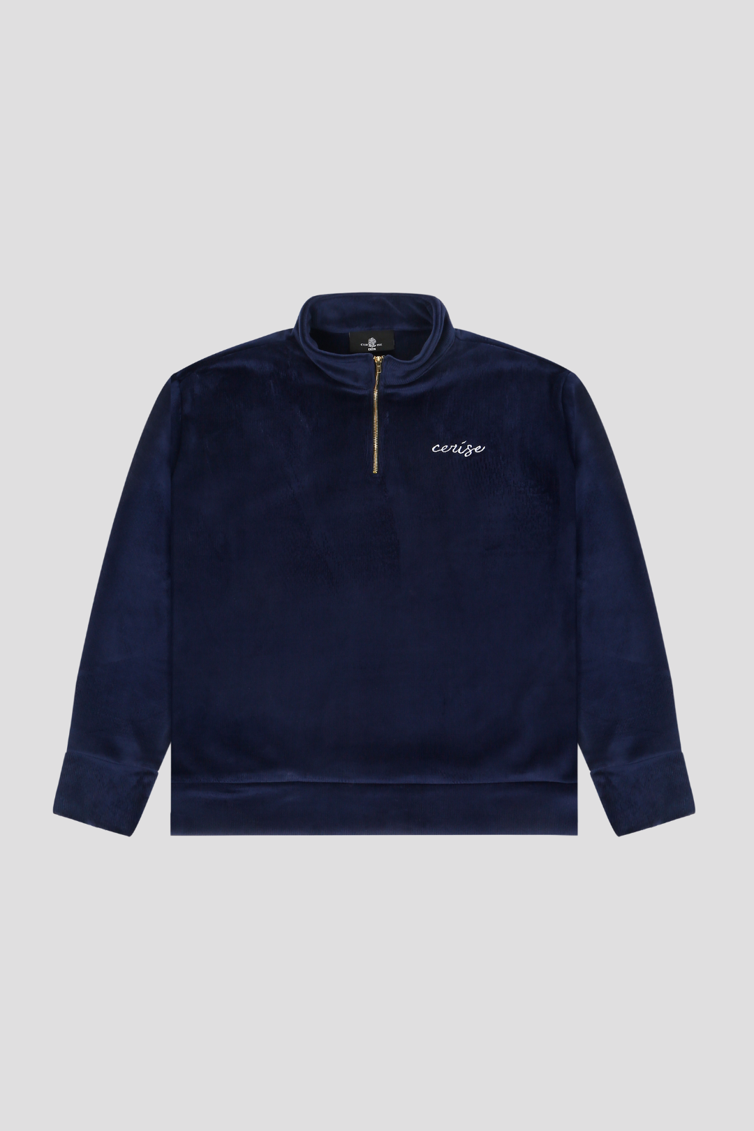 CERISE CORD HALF ZIP - NAVY BLUE