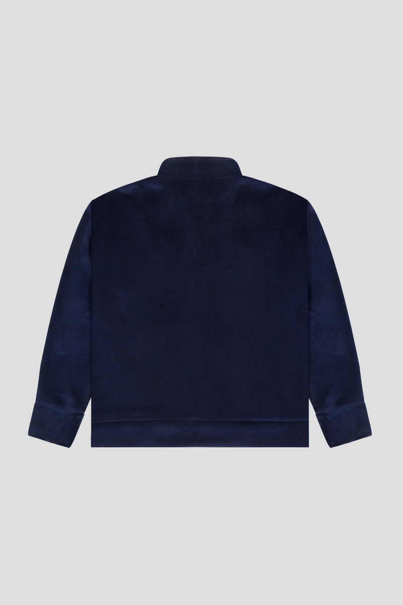 CERISE CORD HALF ZIP - NAVY BLUE