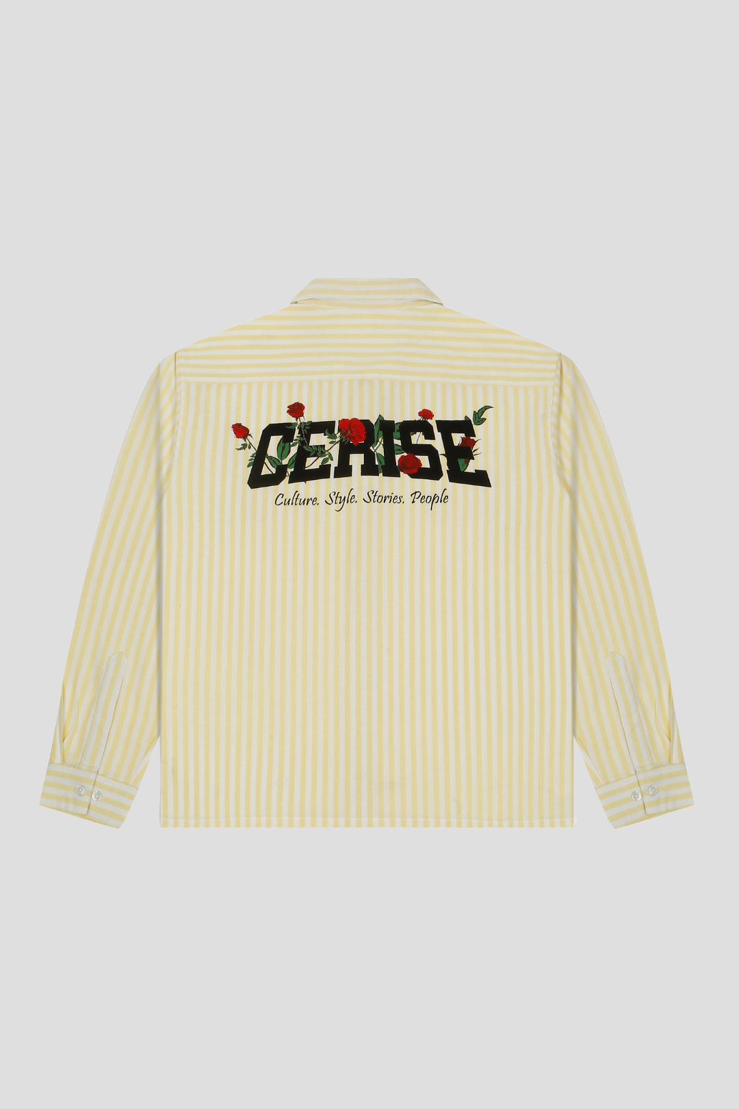 STRIPE PLAIN CERISE SHIRT