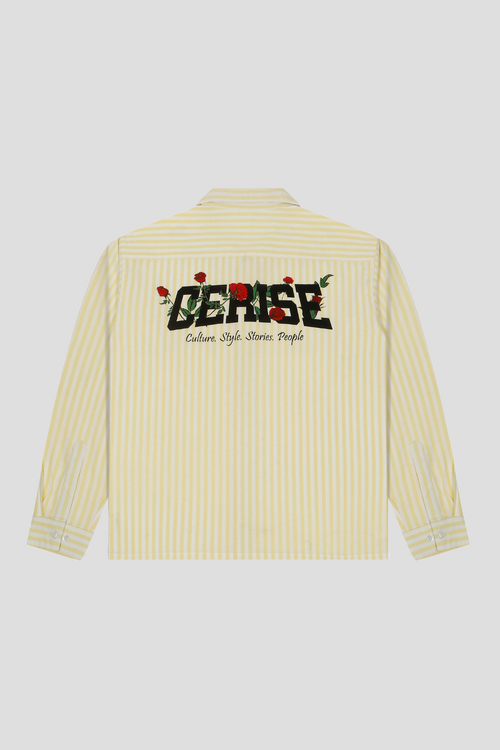 STRIPE PLAIN CERISE SHIRT