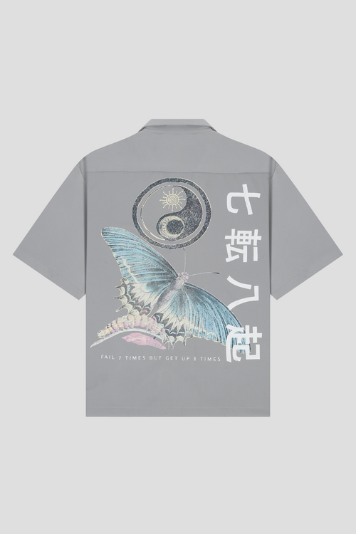 BUTTERFLY BLOSSOM SHIRT ( GREY )