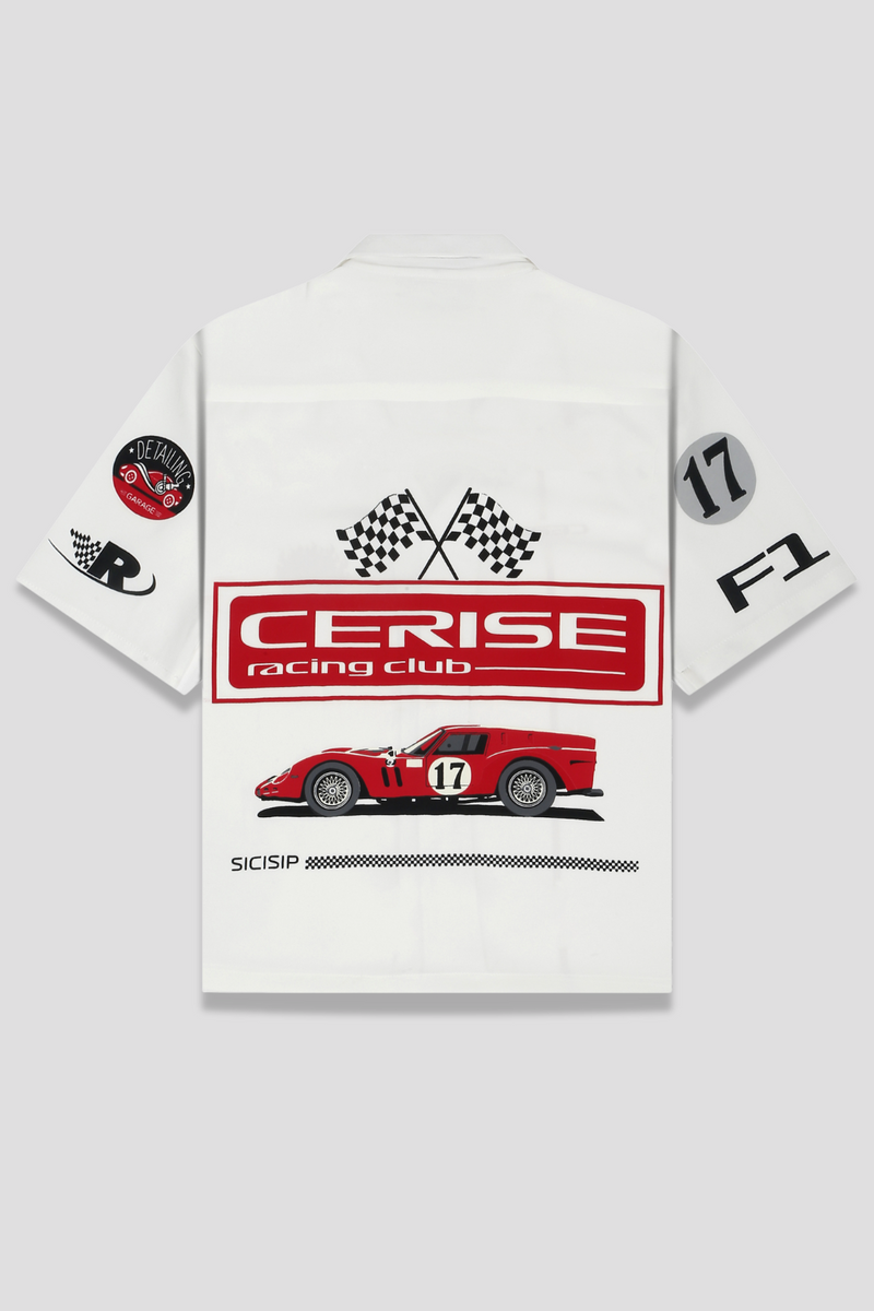REDLINE RUSH BOWLING SHIRT ( WHITE )