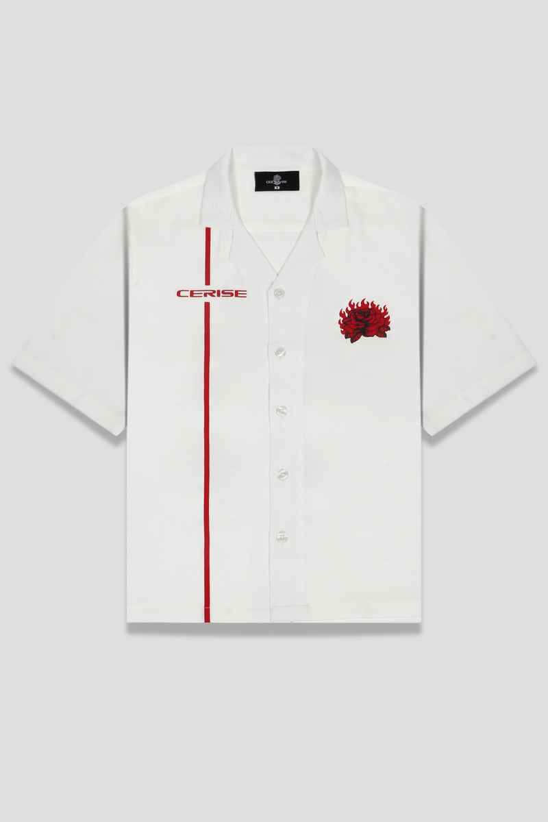 REDLINE RUSH BOWLING SHIRT ( WHITE )
