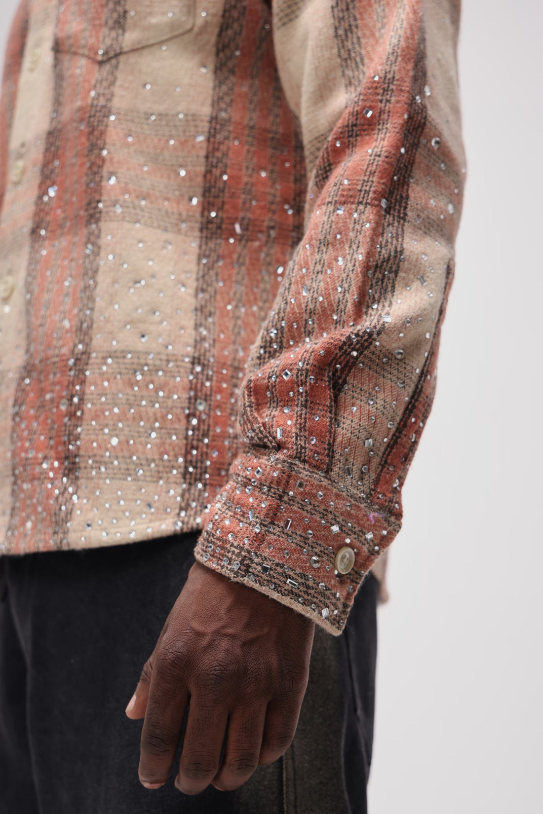 CERISE RHINESTONE FLANNEL