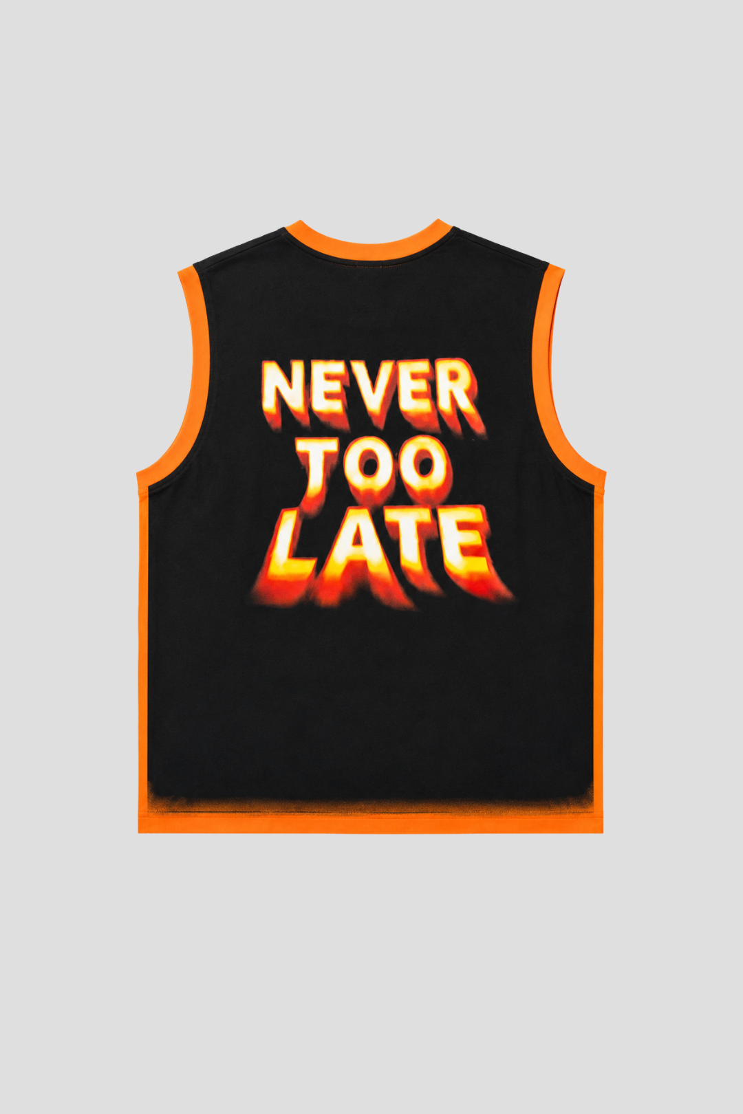 NEVER TOO LATE MUSCLE TEE