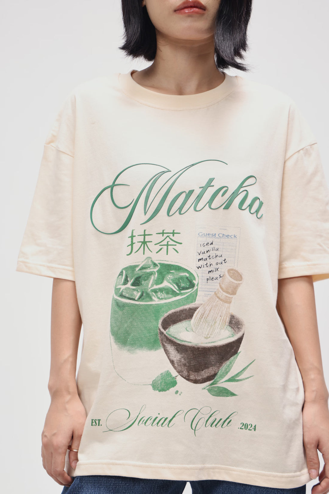 MATCHA CLUB OVERSIZED T SHIRT