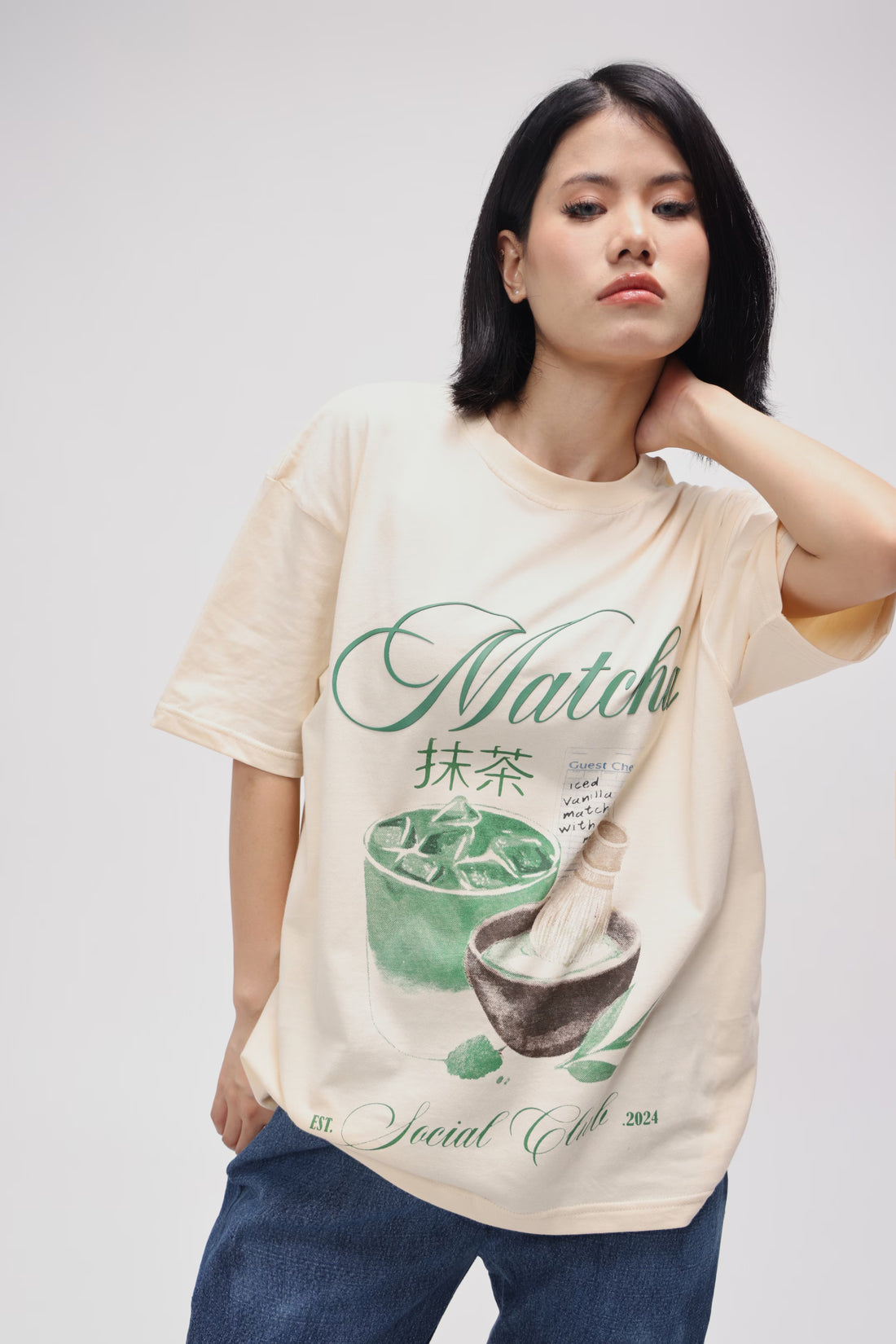 MATCHA CLUB OVERSIZED T SHIRT