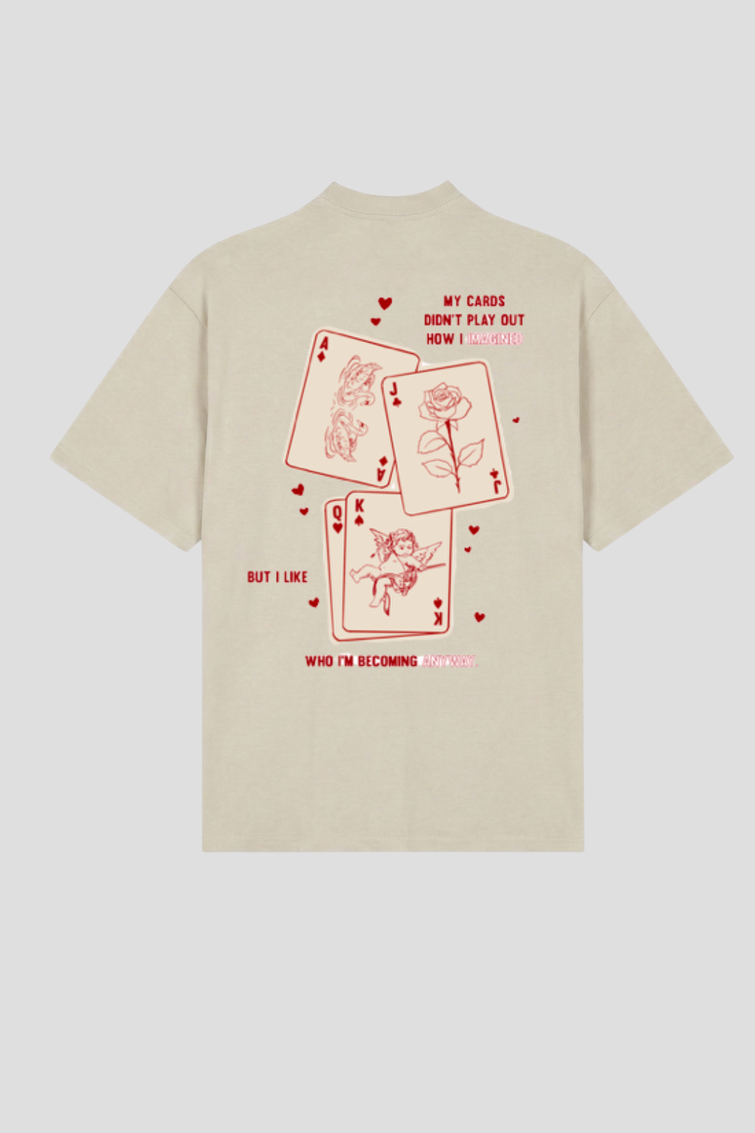 CERISE DECK OF HEARTS TEE