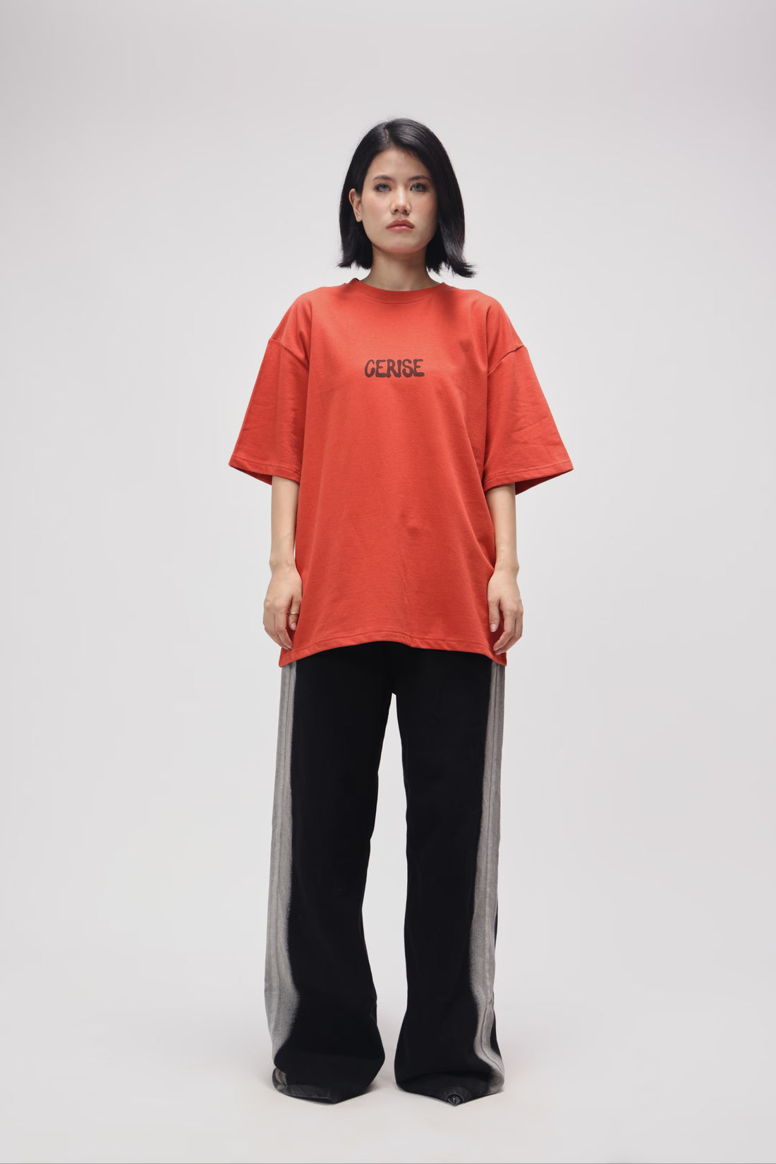 BURNT ORANGE I WAS BLIND OVERSIZED TEE