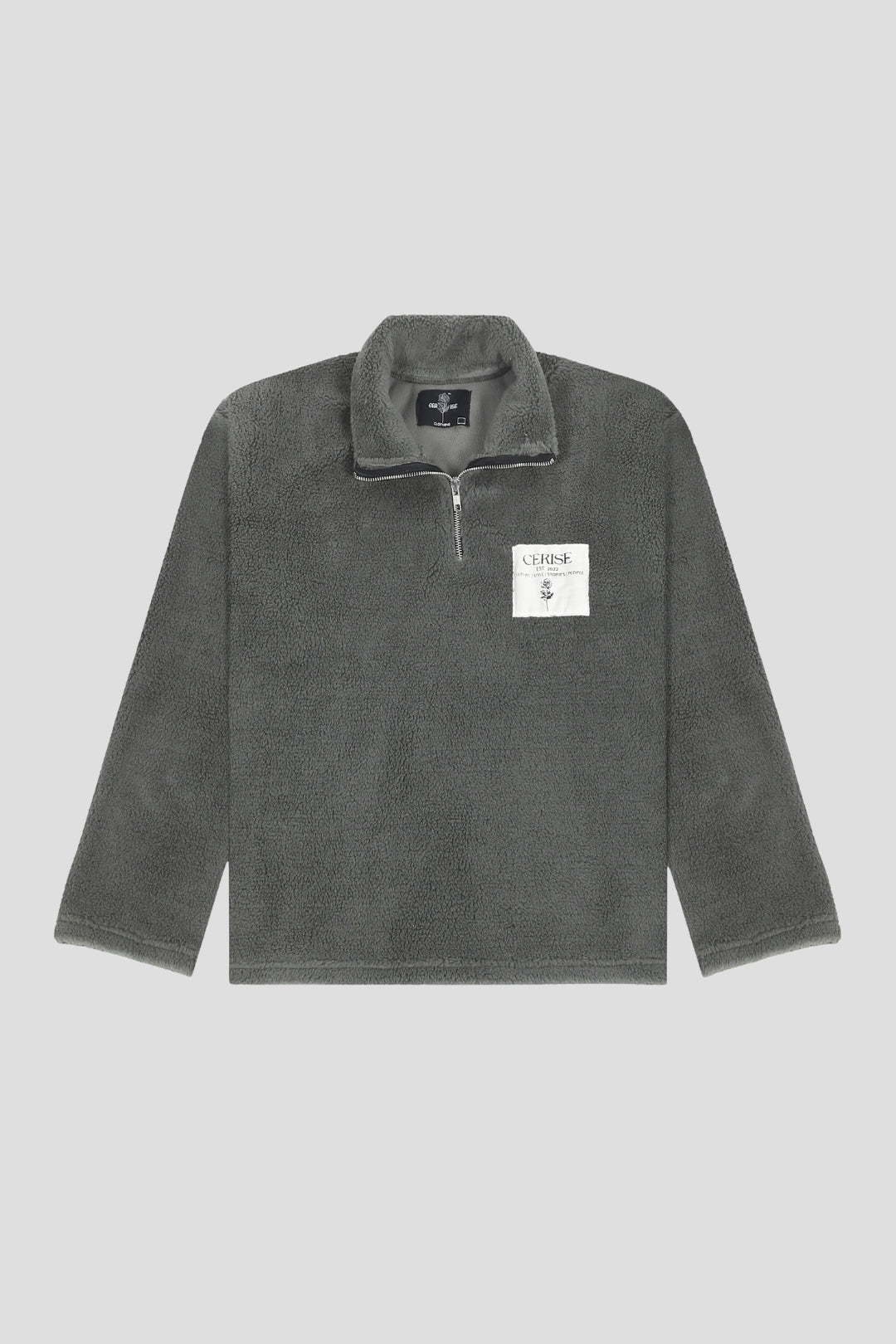 GREY LINE HALF ZIP