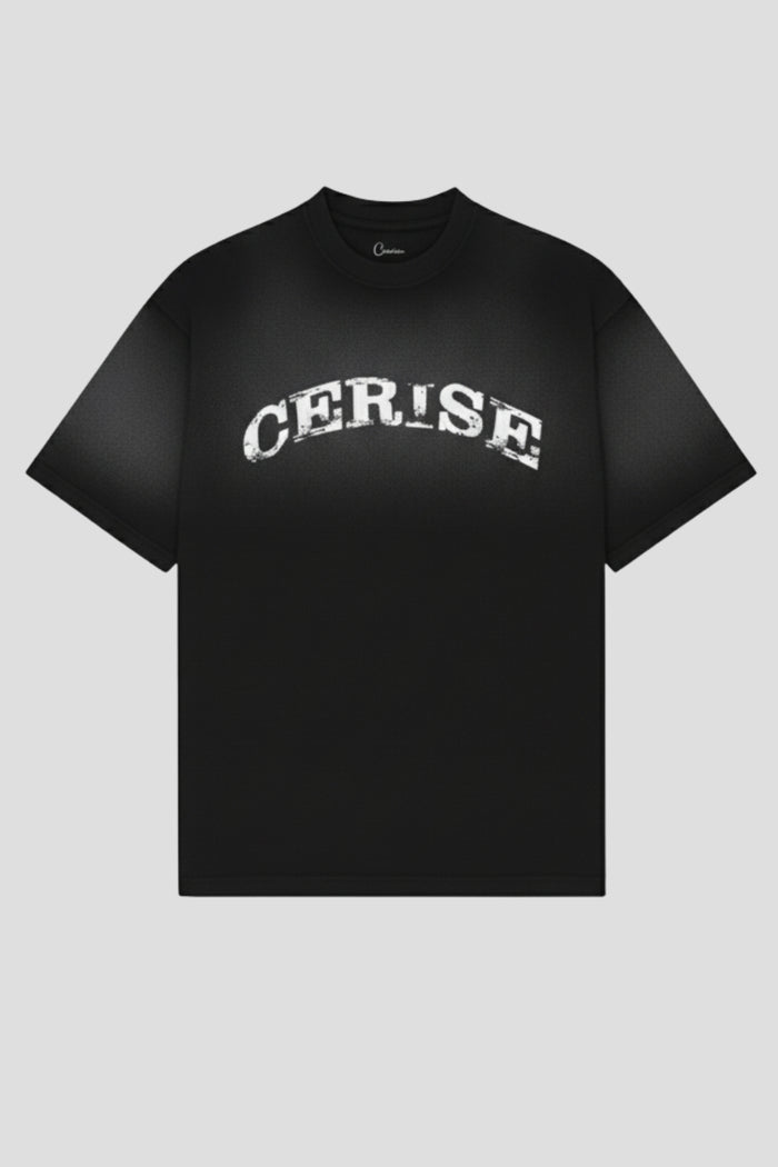 CERISE CHARCOAL FADE TSHIRT